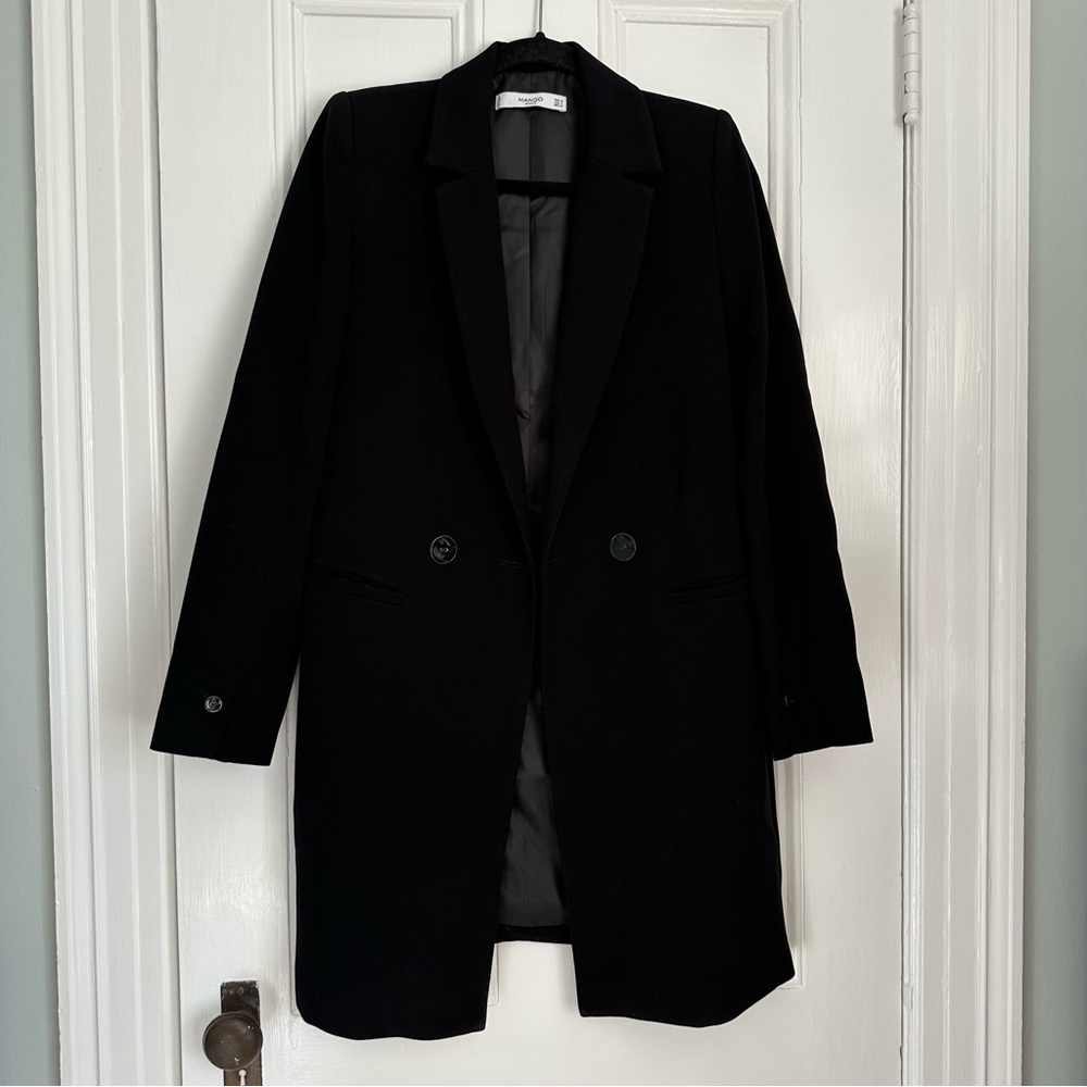 Mango Black Blazer Coat